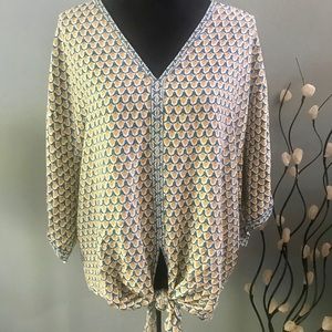 Max Studio NWT Bottom Tie Blouse Sz XL